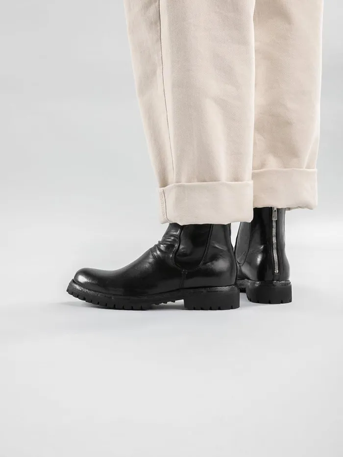 Officine Creative Boots and Ankle Boots IKONIC 005 Nero Black Leather Zip Boots 8211 Men Officine Creative Boots and Ankle Boots IKONIC 005 Nero Black Leather Zip Boots 8211 Men
