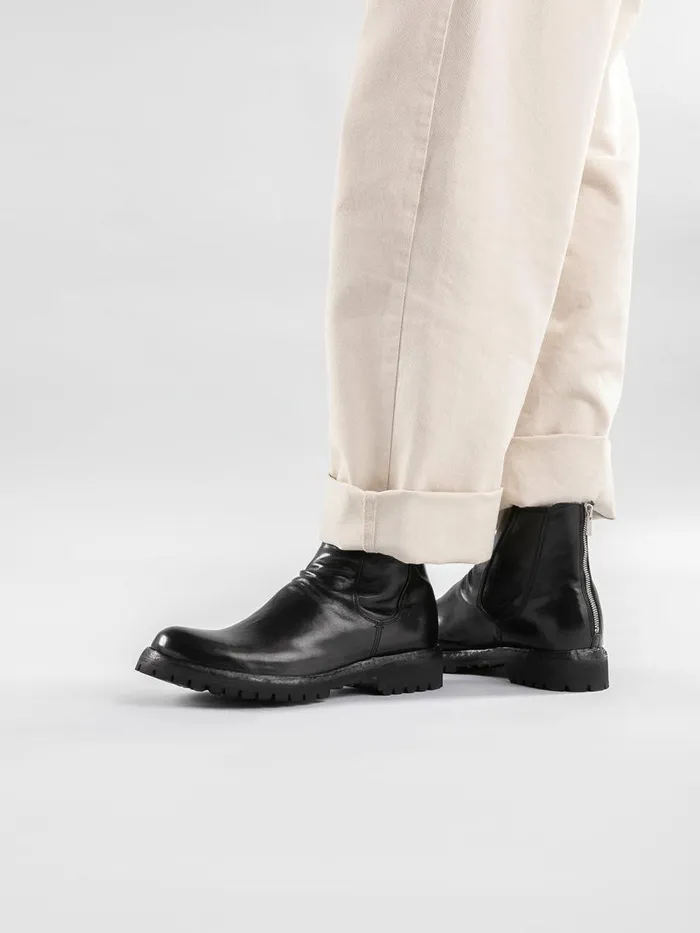 Officine Creative Boots and Ankle Boots IKONIC 005 Nero Black Leather Zip Boots 8211 Men Officine Creative Boots and Ankle Boots IKONIC 005 Nero Black Leather Zip Boots 8211 Men
