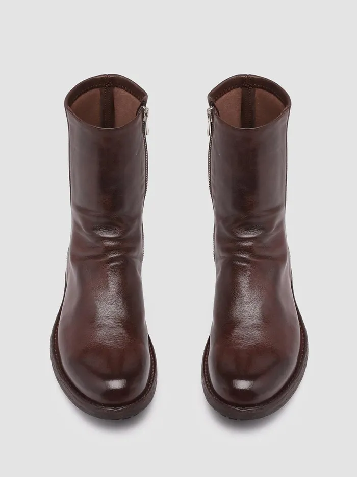 Officine Creative Boots and Booties LEGRAND 203 Otto Burgundy Leather Booties 8211 Women