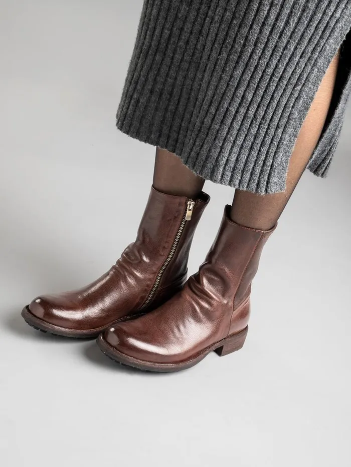 Officine Creative Boots and Booties LEGRAND 203 Otto Burgundy Leather Booties 8211 Women