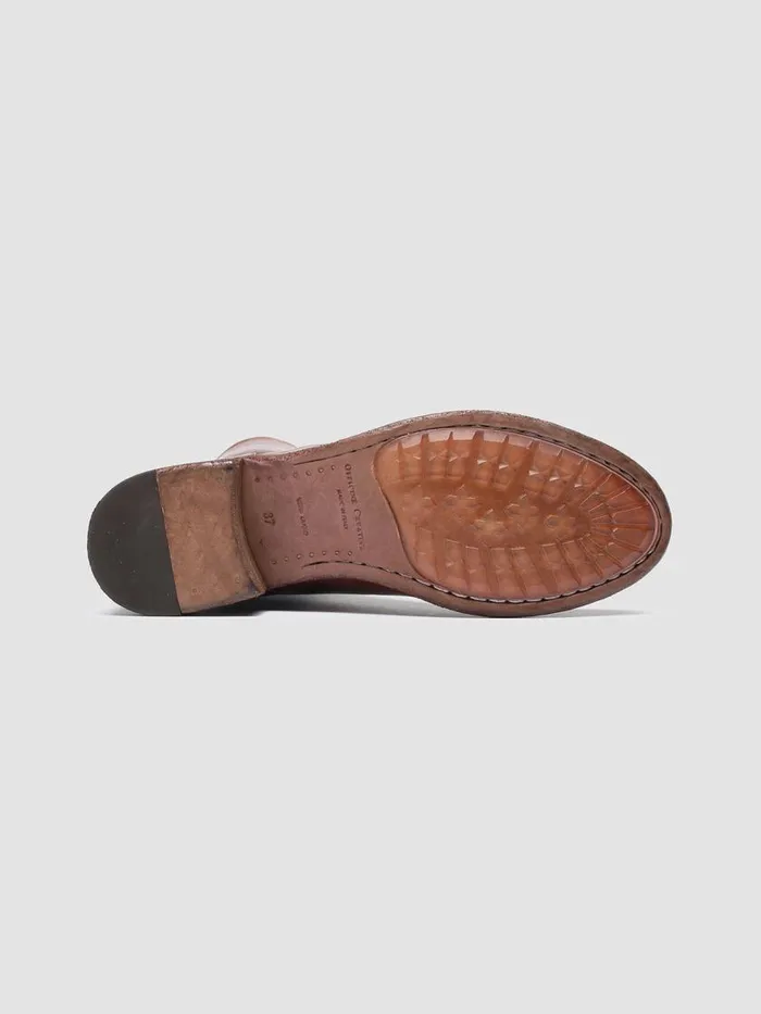 Officine Creative Boots and Booties LISON 047 TabaccoBordo Brown Leather Ankle Boots 8211 Women Officine Creative Boots and Booties LISON 047 TabaccoBordo Brown Leather Ankle Boots 8211 Women