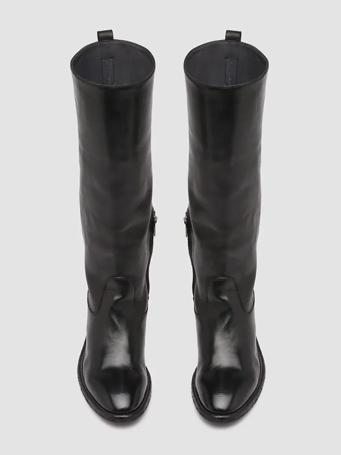 Officine Creative Boots and Booties SELINE 013 Nero Black Zipped Leather Boots 8211 Women