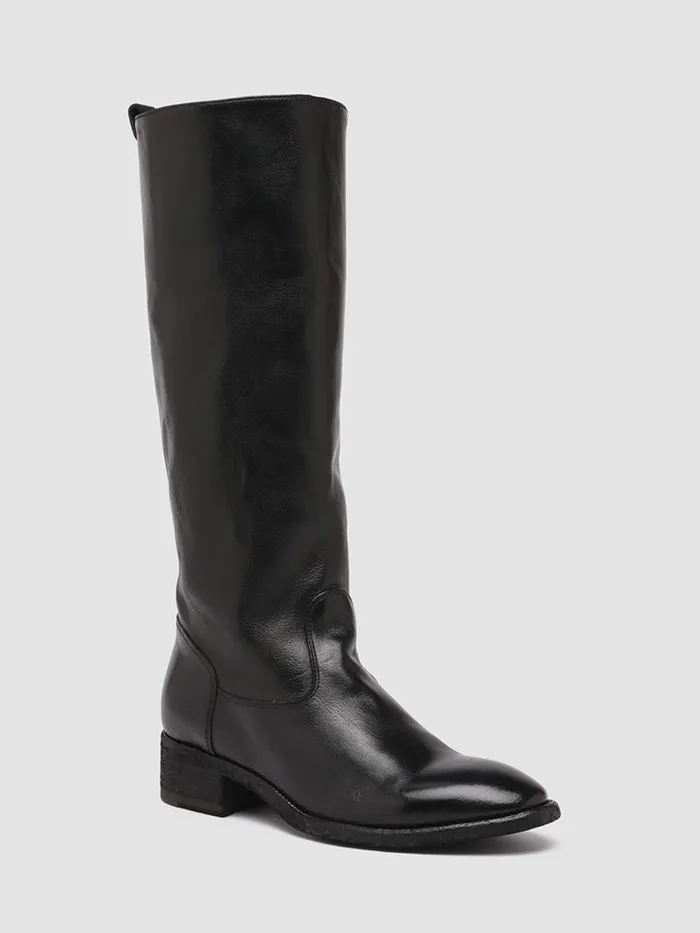 Officine Creative Boots and Booties SELINE 013 Nero Black Zipped Leather Boots 8211 Women
