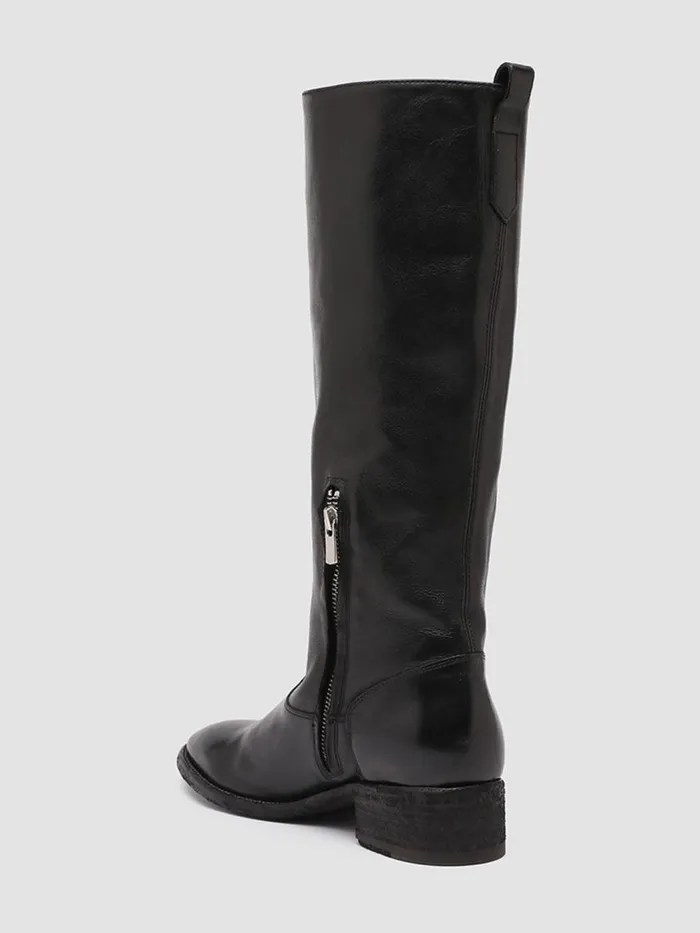 Officine Creative Boots and Booties SELINE 013 Nero Black Zipped Leather Boots 8211 Women