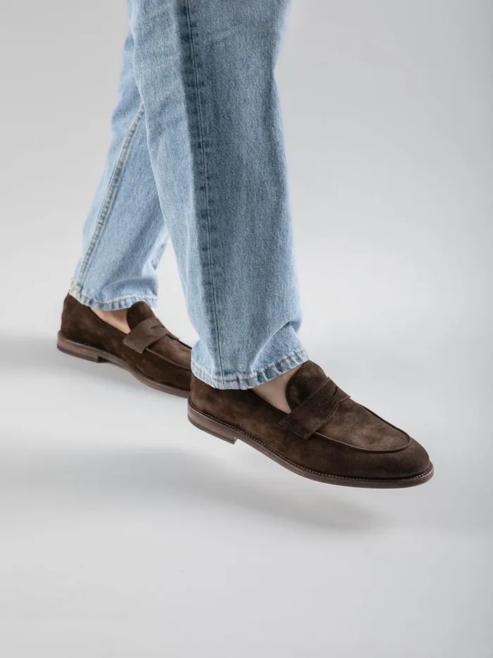 Officine Creative Loafers OPERA 001 Toscano Brown Suede Penny Loafers 8211 Men Officine Creative Loafers OPERA 001 Toscano Brown Suede Penny Loafers 8211 Men
