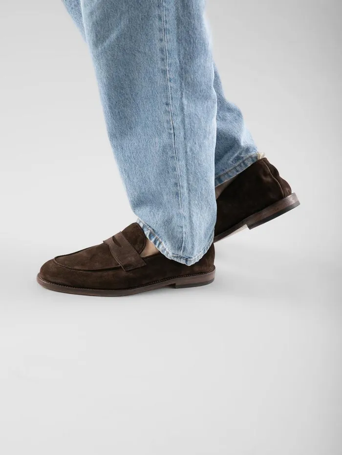 Officine Creative Loafers OPERA 001 Toscano Brown Suede Penny Loafers 8211 Men Officine Creative Loafers OPERA 001 Toscano Brown Suede Penny Loafers 8211 Men