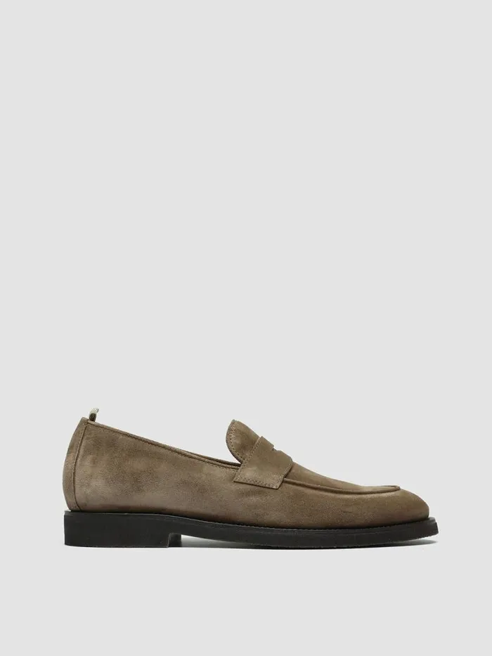 Officine Creative Loafers OPERA FLEXI 101 Tundra Taupe Suede Penny Loafers 8211 Men Officine Creative Loafers OPERA FLEXI 101 Tundra Taupe Suede Penny Loafers 8211 Men