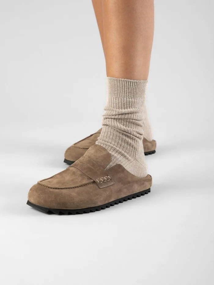 Officine Creative Mules PELAGIE 009 Flint Grey Suede Mules 8211 Women