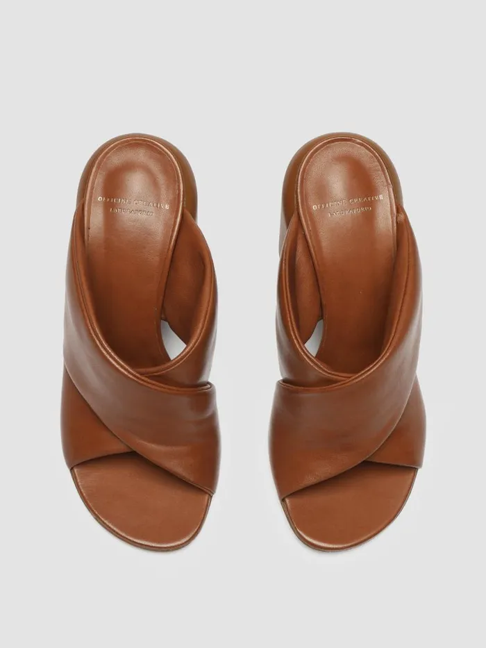 Officine Creative Sandals ESTHER 014 Toffee Brown Leather Sandals 8211 Women