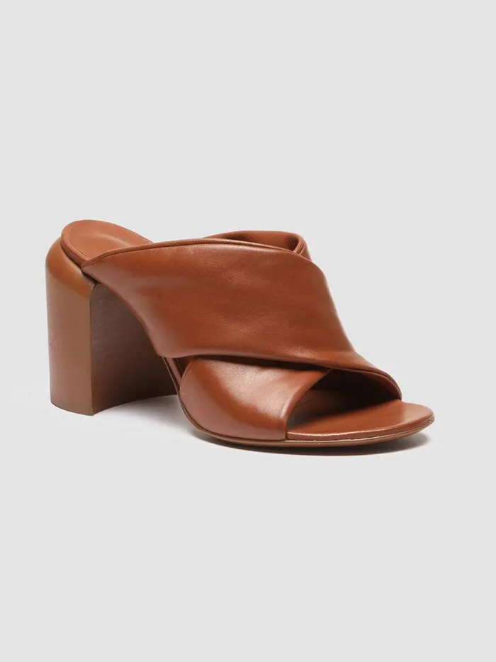 Officine Creative Sandals ESTHER 014 Toffee Brown Leather Sandals 8211 Women
