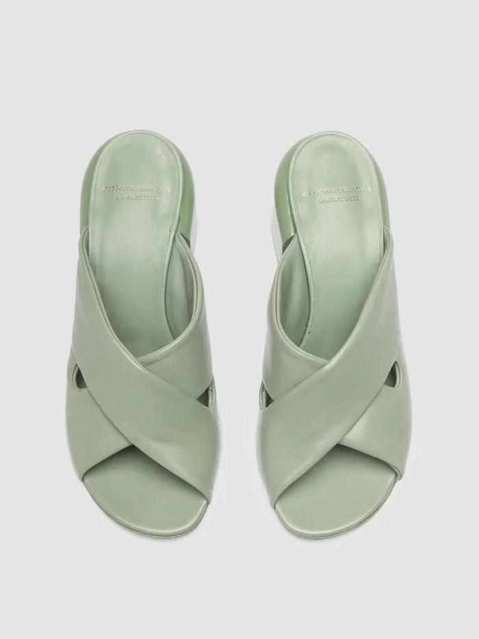 Officine Creative Sandals ETHEL 012 Jade Green Leather Sandals 8211 Women