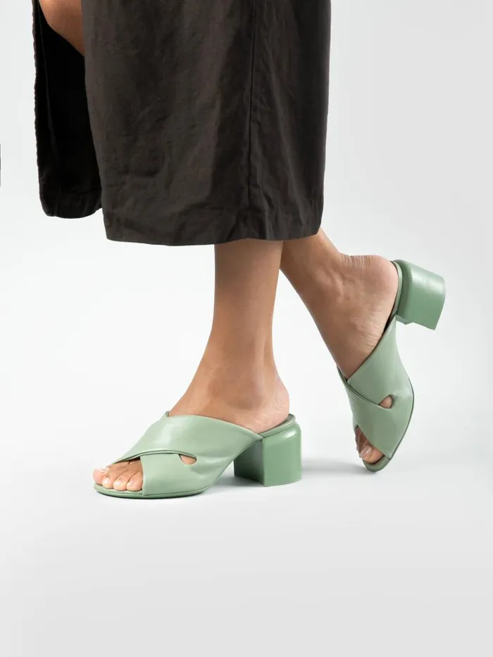 Officine Creative Sandals ETHEL 012 Jade Green Leather Sandals 8211 Women