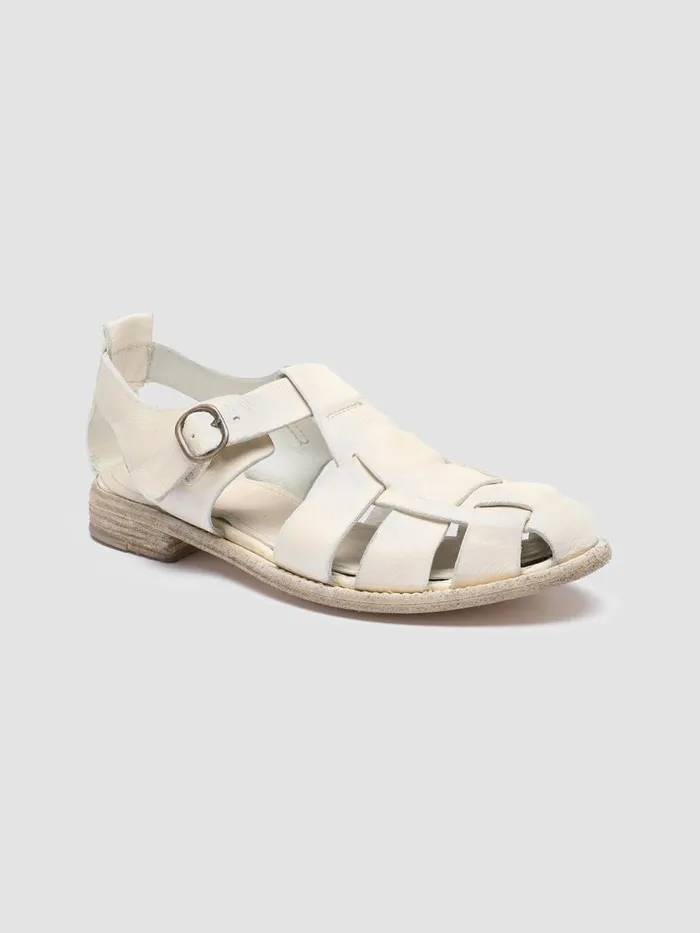 Officine Creative Sandals LEXIKON 536 Nebbia White Leather Sandals 8211 Women