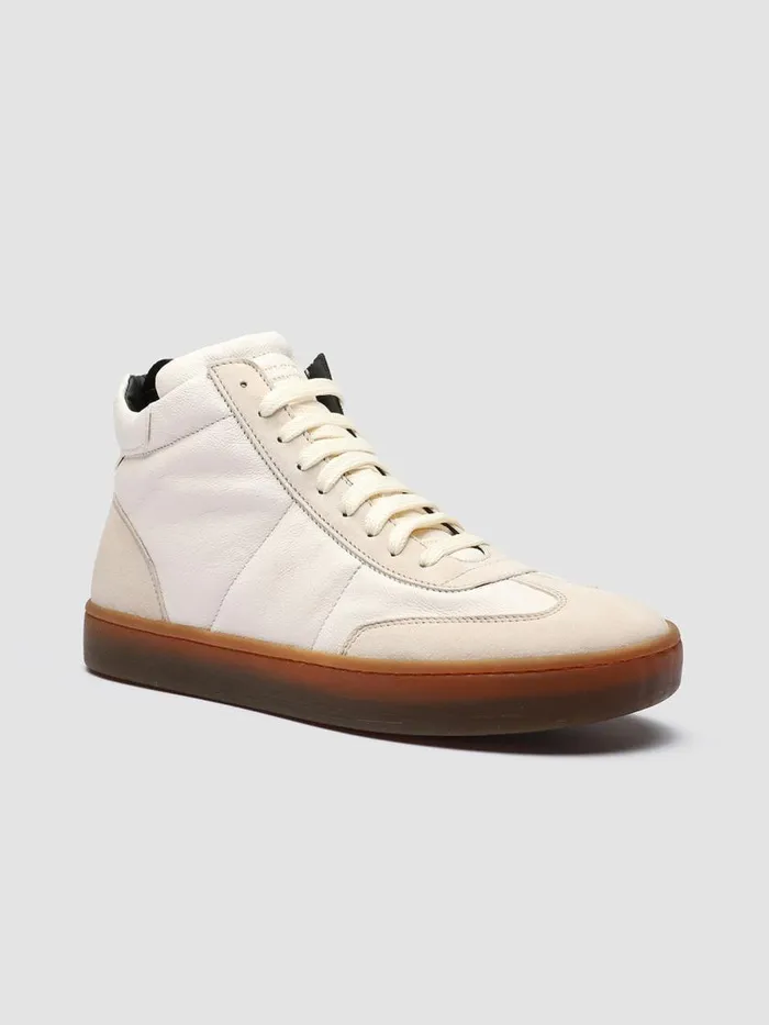 Officine Creative Sneakers KOMBINED 002 Ivory Tofu White Leather Sneakers Latex Sole 8211 Men