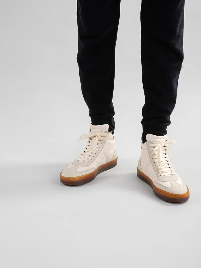 Officine Creative Sneakers KOMBINED 002 Ivory Tofu White Leather Sneakers Latex Sole 8211 Men