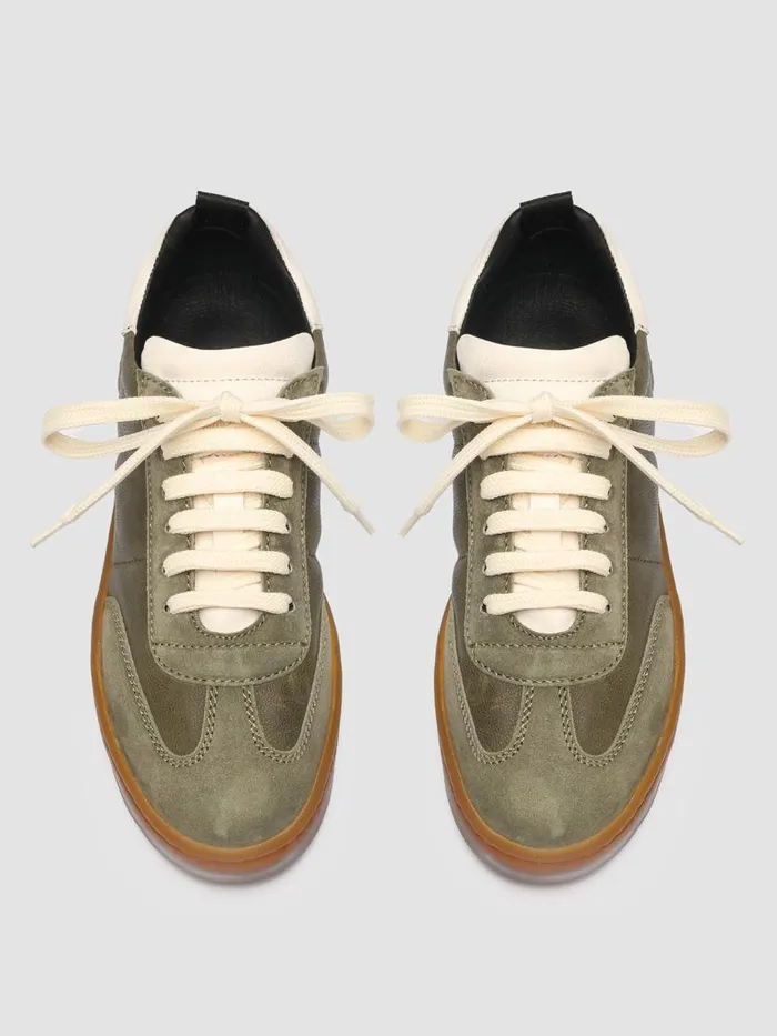 Officine Creative Sneakers KOMBINED 101 MilOlTofu Green Leather Sneakers Latex Sole 8211 Women