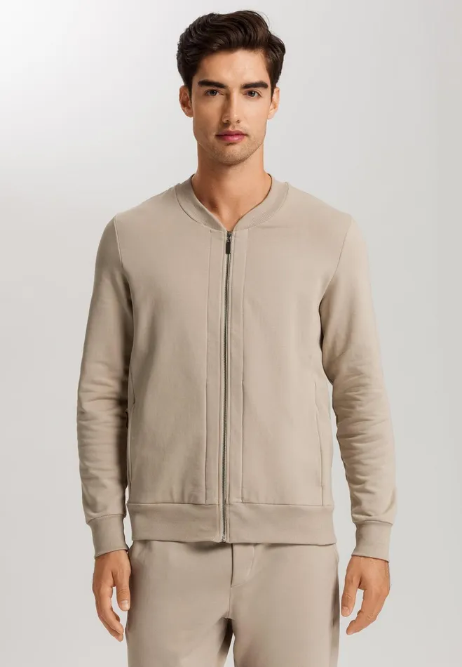 Organic Cotton ZipUp Jacket Savanna Men HANRO Tops and Tees