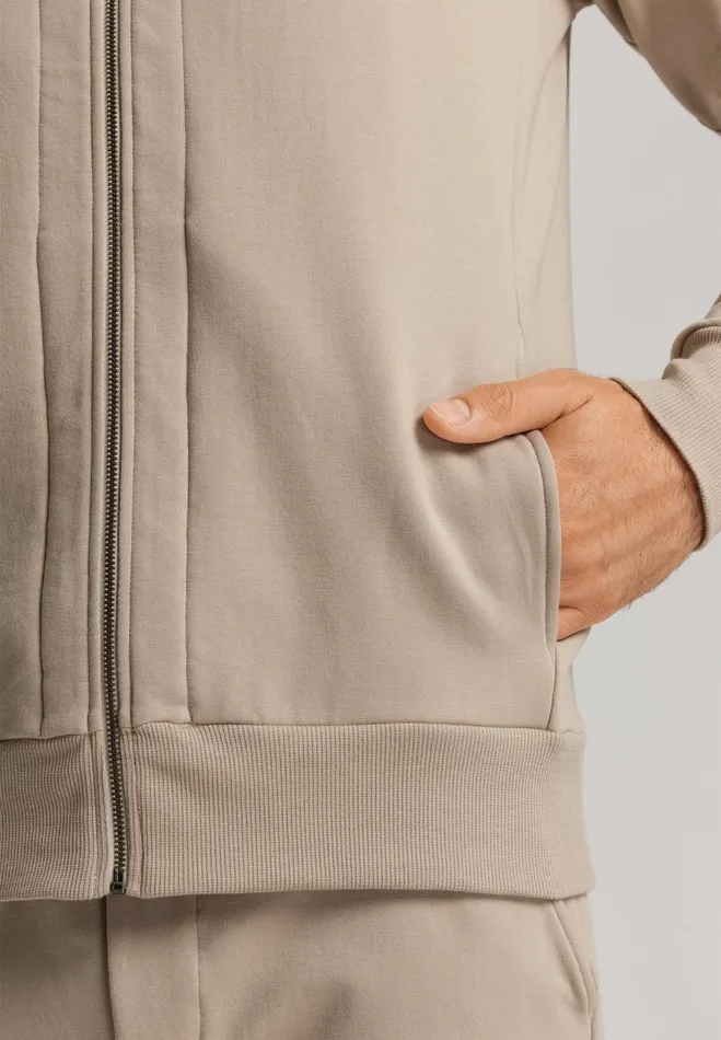 Organic Cotton ZipUp Jacket Savanna Men HANRO Tops and Tees