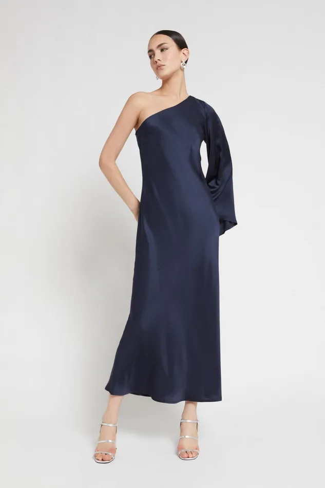 Ottod039Ame Asymmetric Viscose Long Dress Women Dresses