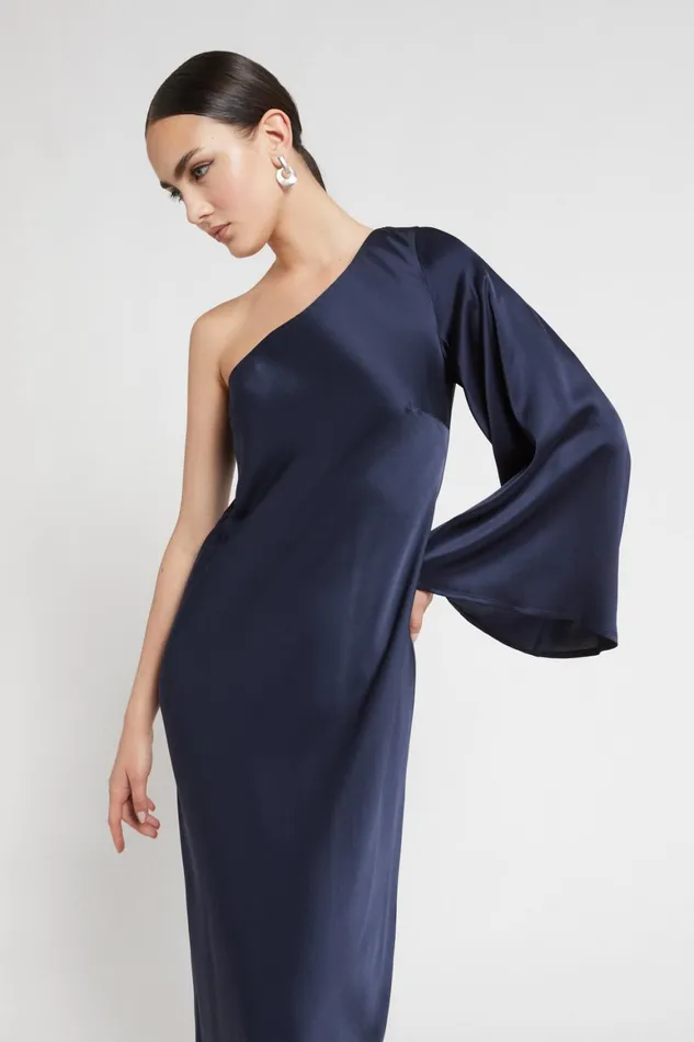Ottod039Ame Asymmetric Viscose Long Dress Women Dresses