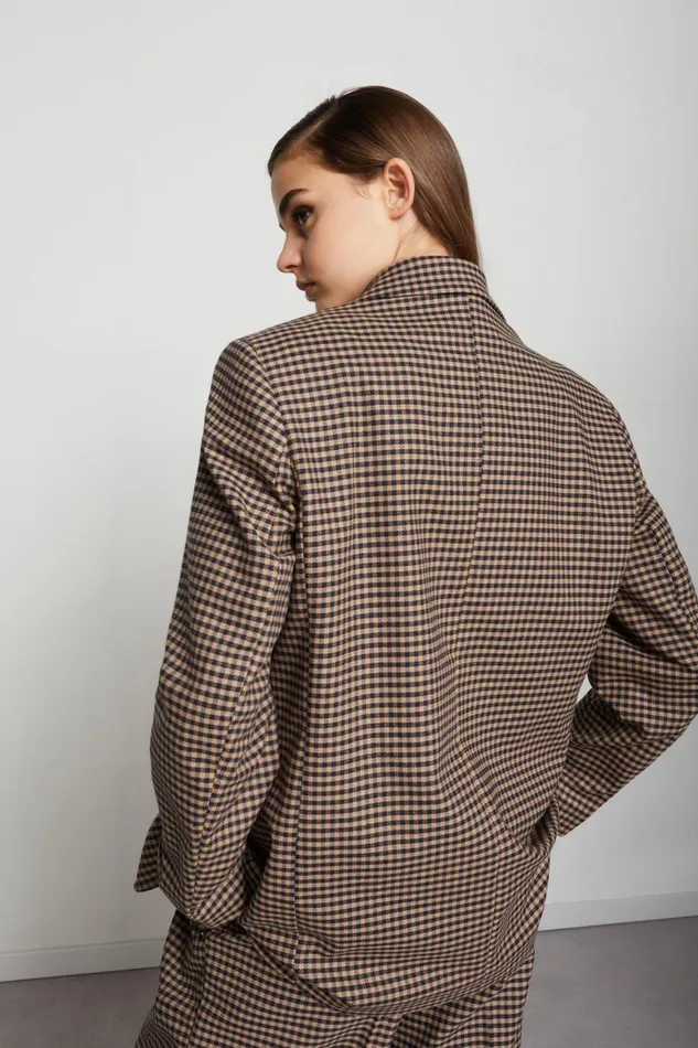 Ottod039Ame Checked Jacket Women Blazers and Jackets