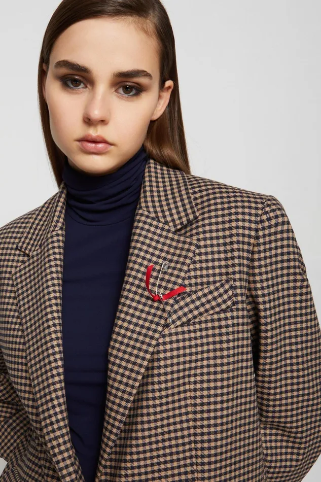 Ottod039Ame Checked Jacket Women Blazers and Jackets