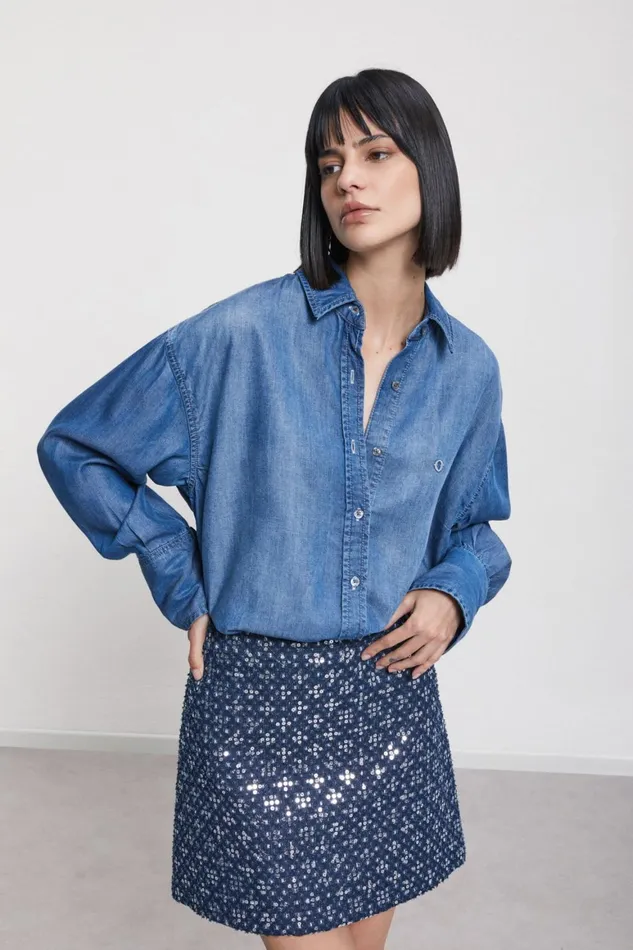 Ottod039Ame Denim Shirt Women Shirts and Blouses
