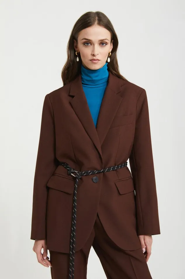 Ottod039Ame Jacket With Belt Women Blazers and Jackets