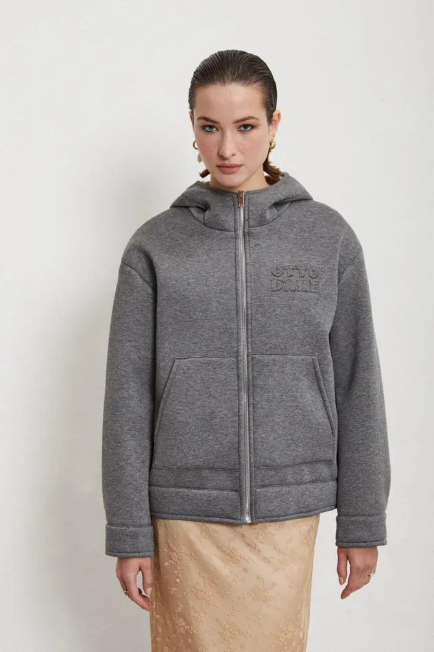 Ottod039Ame Jacket With Embroidery And Hood Women Coats