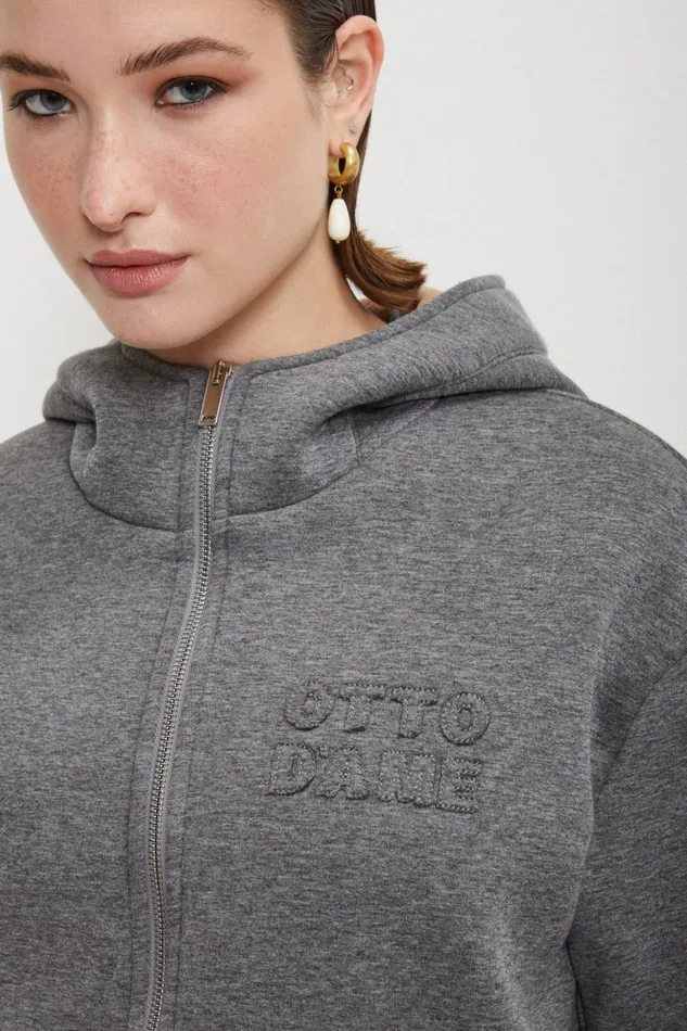 Ottod039Ame Jacket With Embroidery And Hood Women Coats