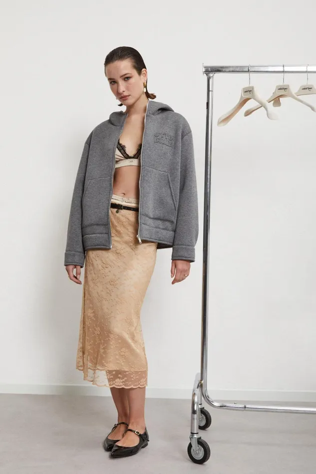 Ottod039Ame Jacket With Embroidery And Hood Women Coats