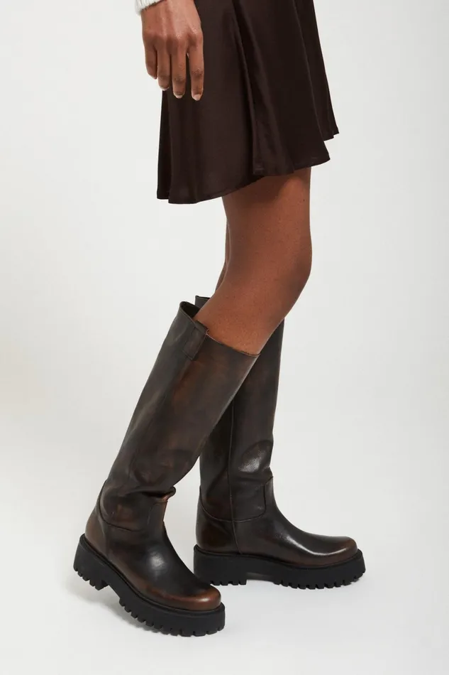 Ottod039Ame Leather Biker With Rubber Sole Women Shoes