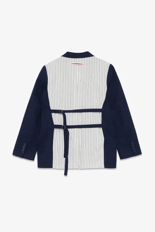 Ottod039Ame Linen Jacket Made With A Twofabric Women Blazers and Jackets