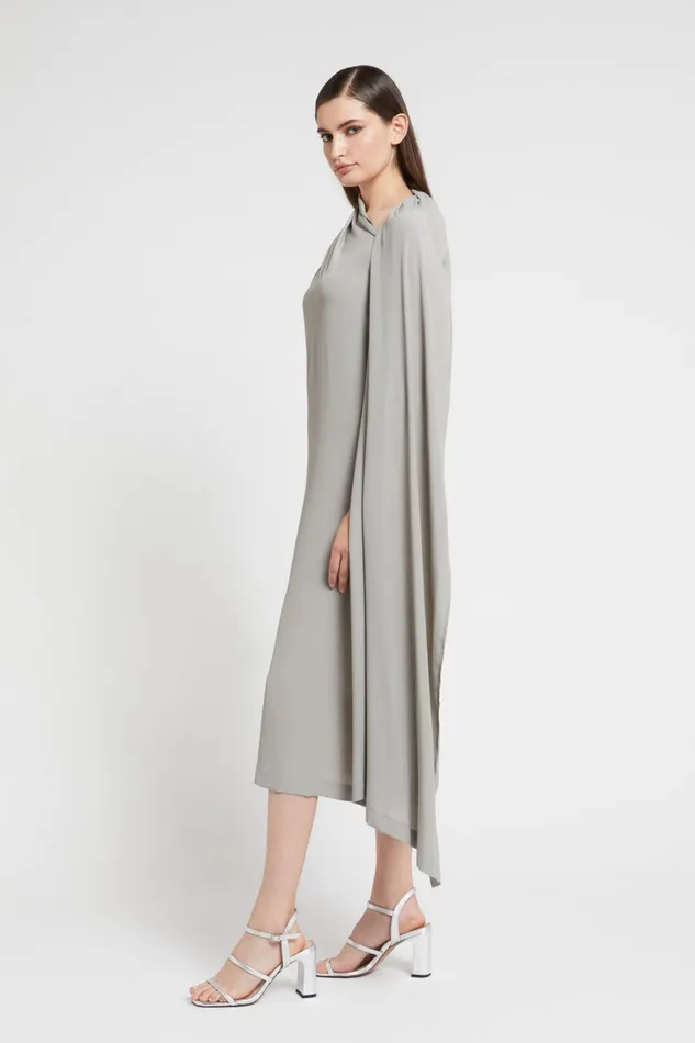Ottod039Ame Midi Dress With Scarf Women Dresses