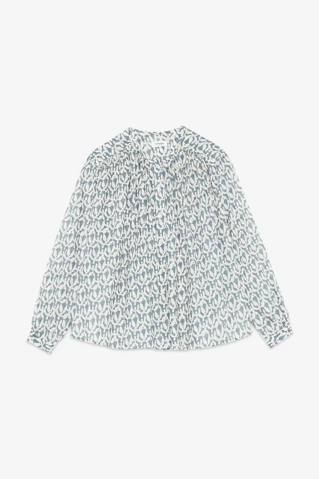 Ottod039Ame Printed Cotton Shirt Women Shirts and Blouses