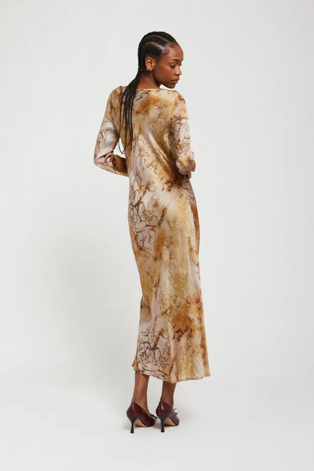 Ottod039Ame Printed Viscose Long Dress Women Dresses