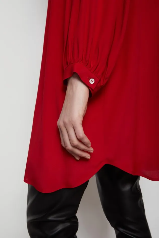 Ottod039Ame Silkblend Dress With Scarf Neck Women Dresses