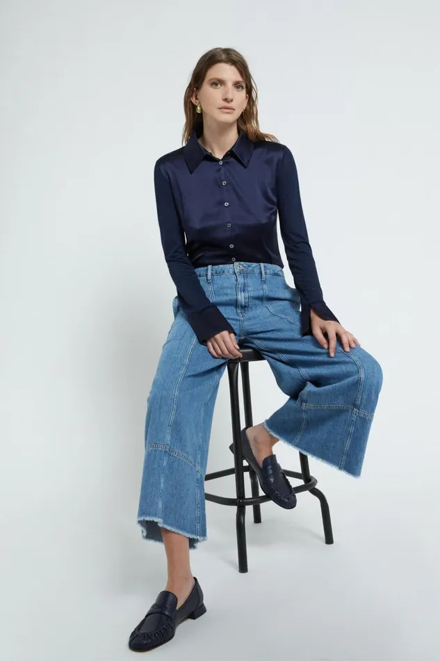 Ottod039Ame Viscose And Silk Shirt Women Shirts and Blouses