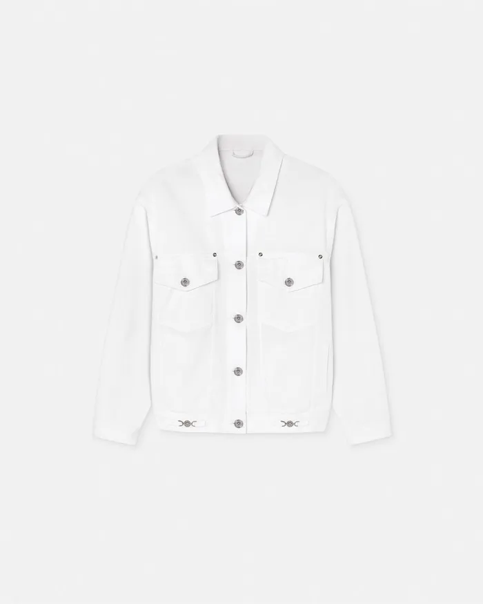 Outerwear and Coats Women Versace Barocco Sea Oversized Denim Jacket Whiteprint Outerwear and Coats Women Versace Barocco Sea Oversized Denim Jacket Whiteprint