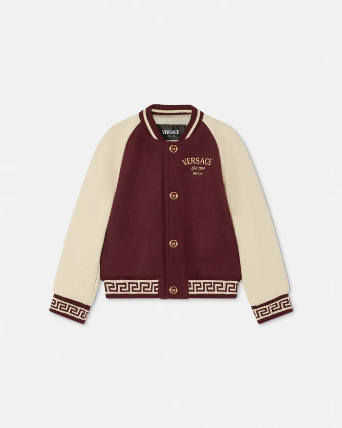 Outerwear and Jackets Kids Versace Logo Baby Bomber Jacket Redwhite