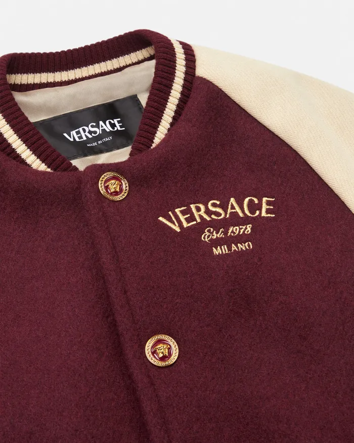 Outerwear and Jackets Kids Versace Logo Baby Bomber Jacket Redwhite