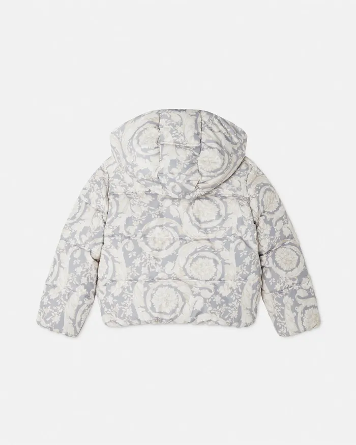 Outerwear Kids Versace Barocco Puffer Jacket Gray