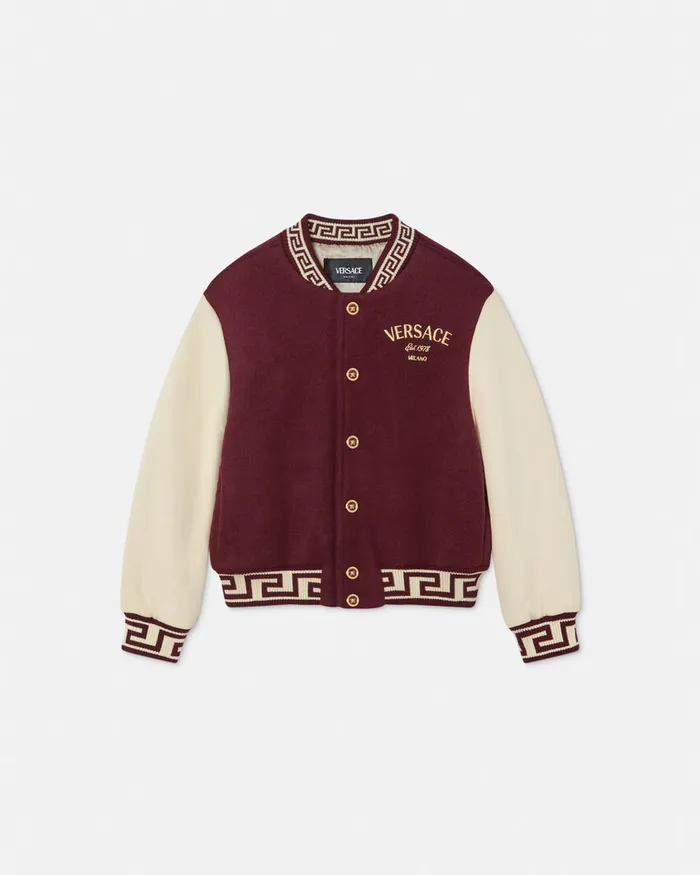 Outerwear Kids Versace Logo Bomber Jacket Redwhite
