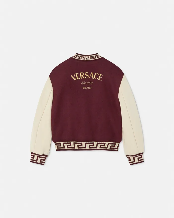 Outerwear Kids Versace Logo Bomber Jacket Redwhite