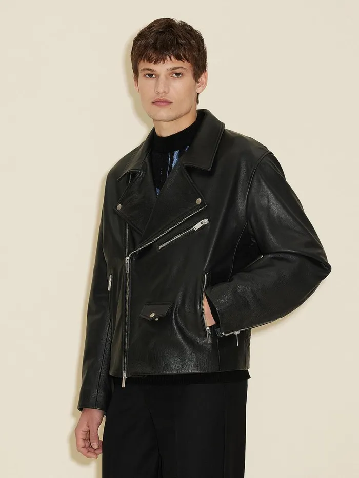 Outerwear Men Holzweiler Jon Biker Jacket Black