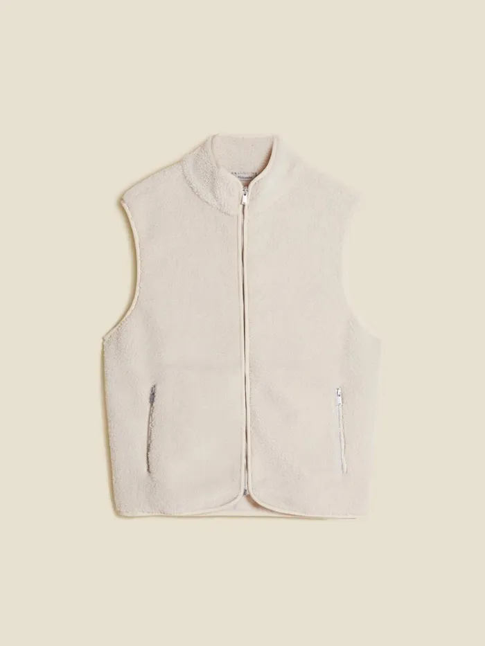 Outerwear Men Holzweiler Min Fleece Vest Ecru