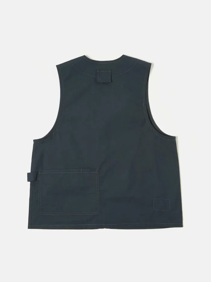 Painters Gilet In Navy Broad Cloth Men Universal Works Waistcoats and Gilets
