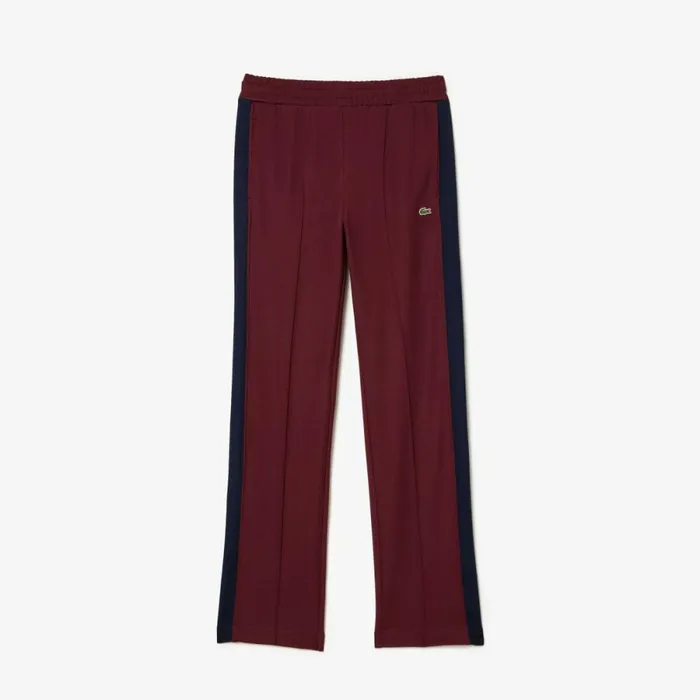 Pants and Leggings Women Lacoste Women039s Paris Colorblock Cotton Sweatpants Bordeaux Navy Blue Lgi