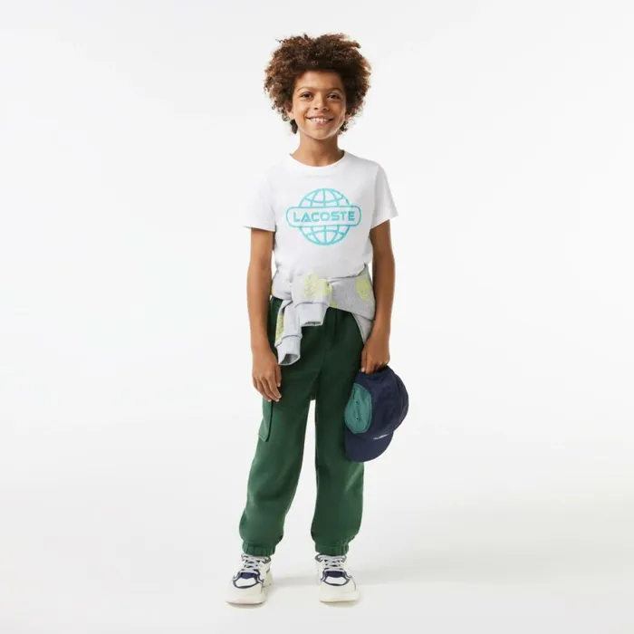 Pants and Shorts Kids Lacoste Kids039 Organic Cotton Cargo Sweatpants Dark Green Smi