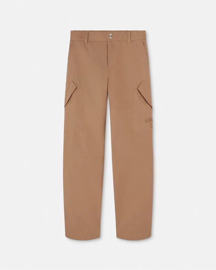 Pants and Shorts Men Versace Milano Stamp Cargo Pants Beige